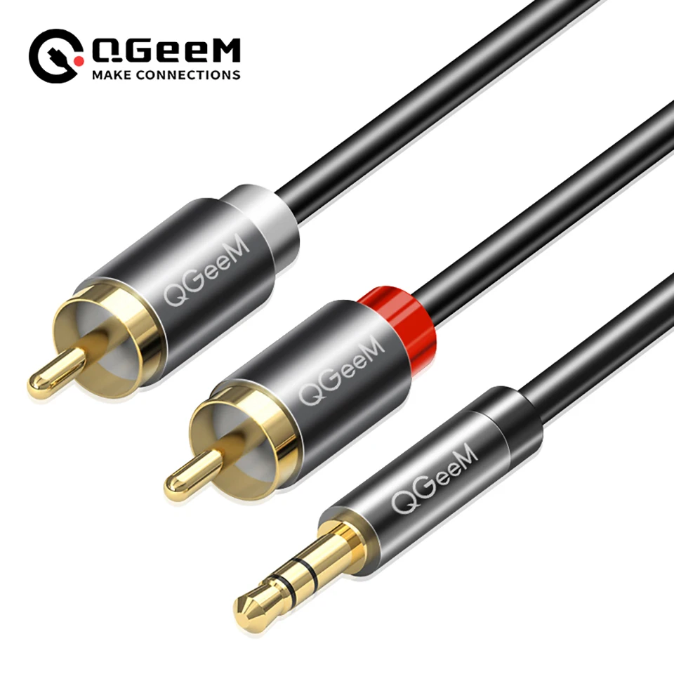Genius Home Cinema - QGeeM RCA Cable 2RCA to 3.5