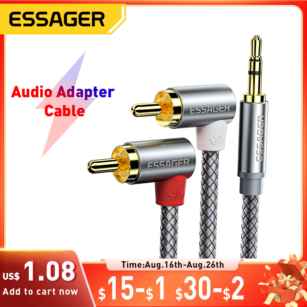 Genius Home Cinema - Essager 90 ° Angle RCA Audio