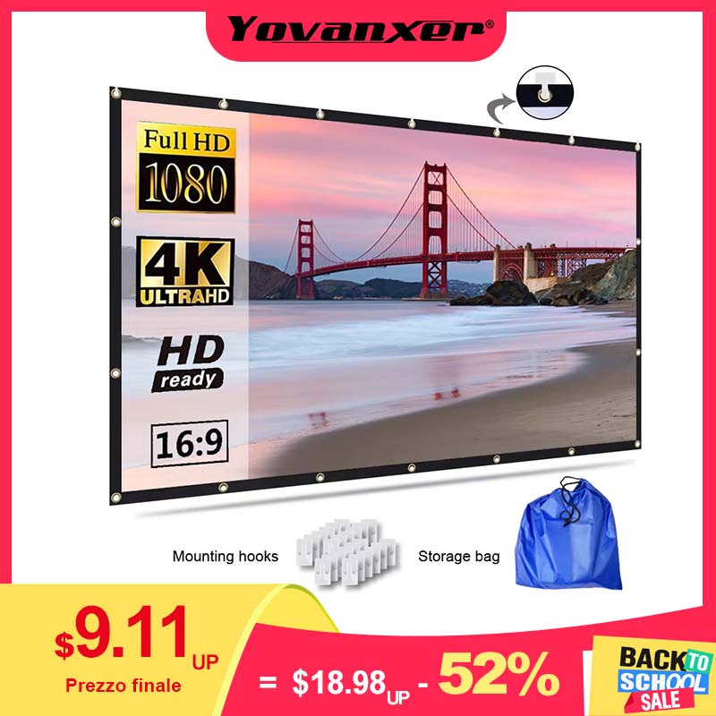 Home Cinema Blanc - Yovanxer Portable Screen for Projector 84