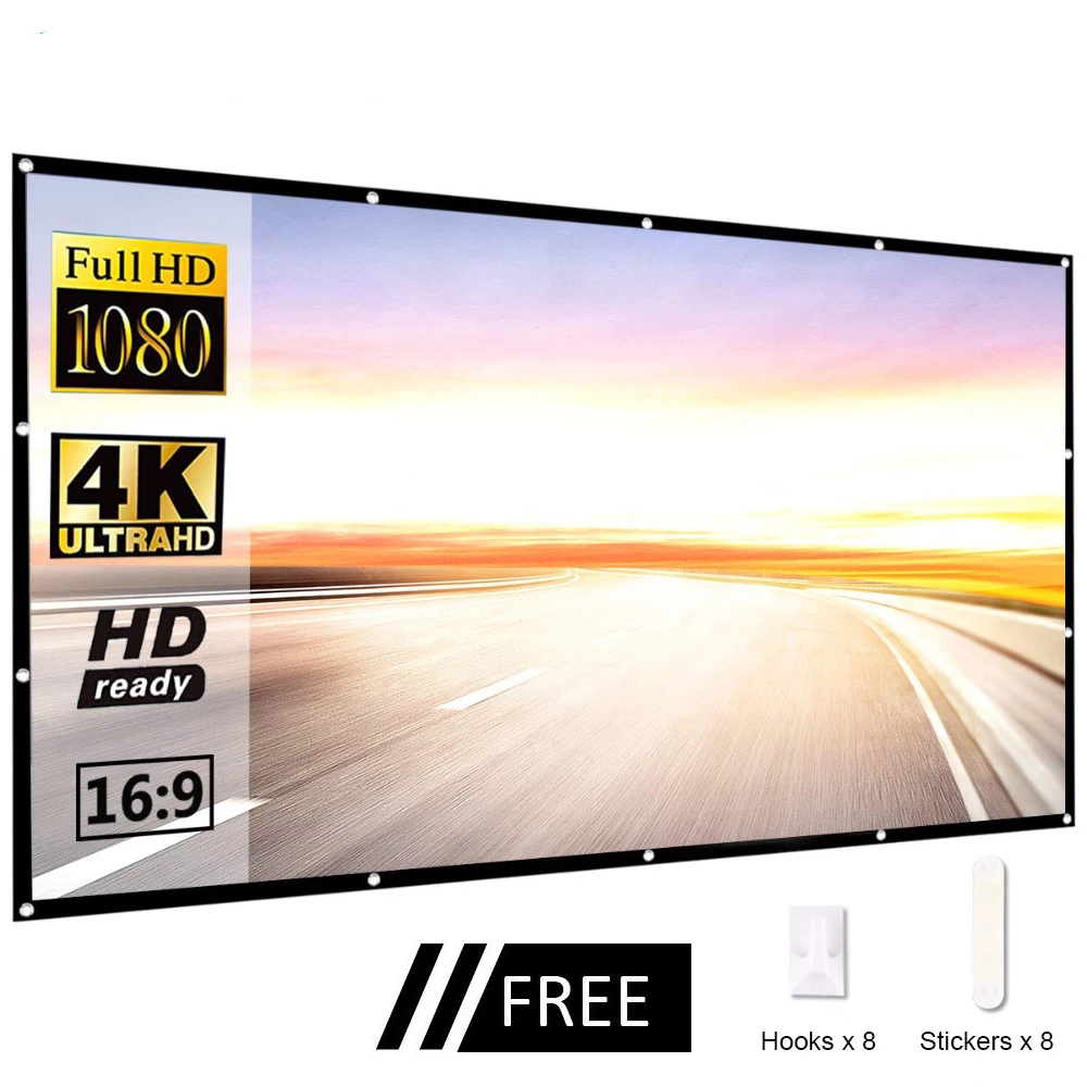 Home Cinema Blanc - 60 84 100 120 150 Inch