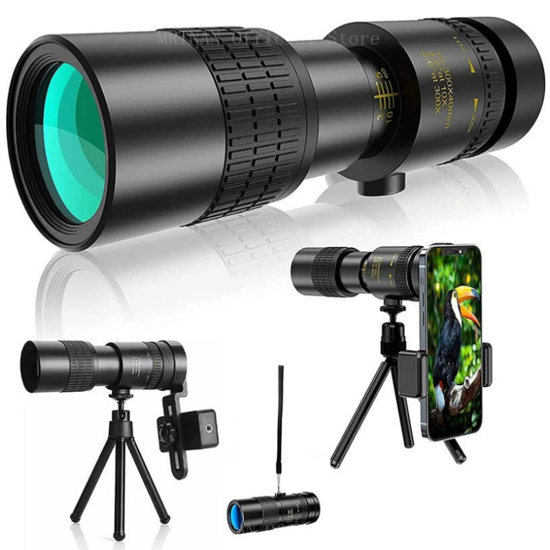 Home Cinema Center - Powerful 10-300x40 HD Monocular Telescope Long