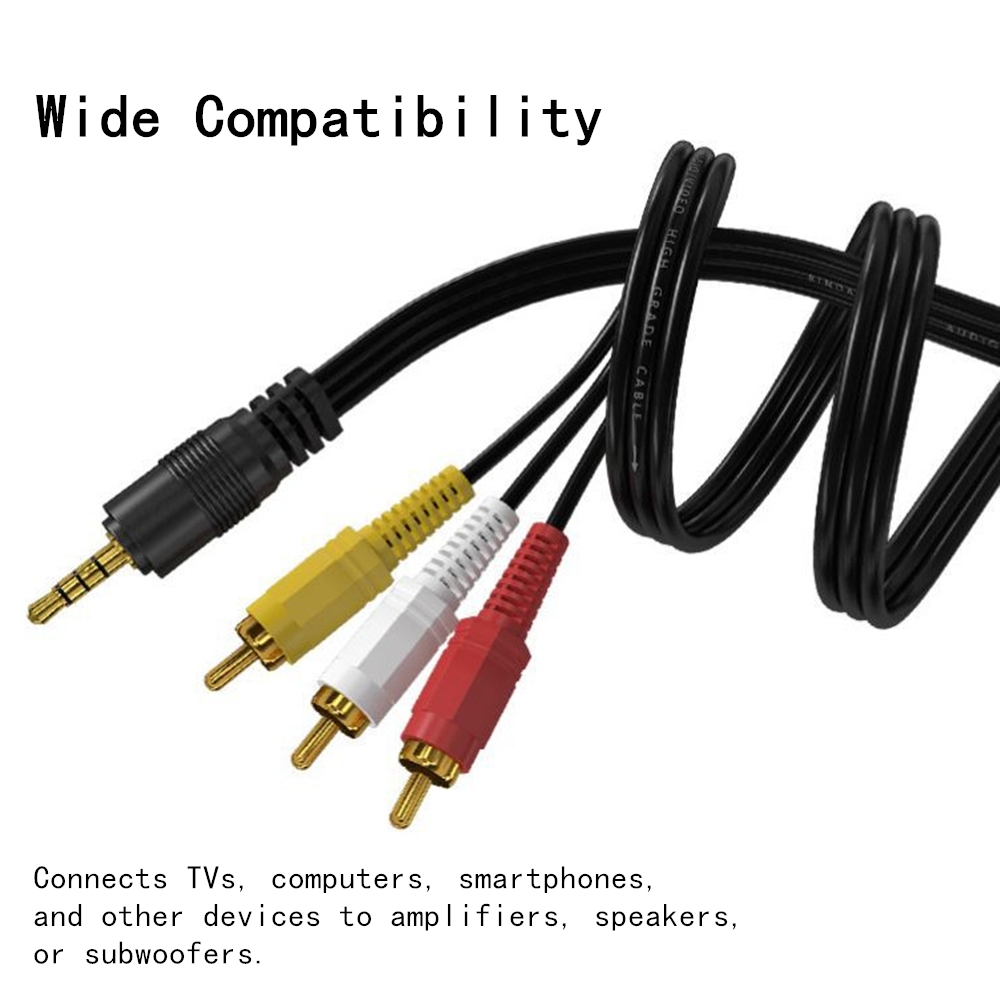 Genius Home Cinema - 3.5mm to 3 RCA Audio Video