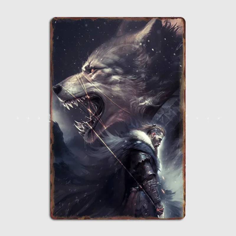 Vintage Home Cinema - Norse Mythology Illustrated Fenrir and the