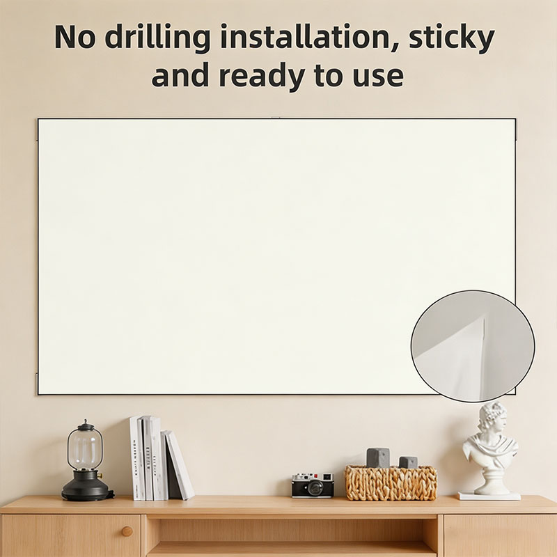 Home Cinema Blanc - Yovanxer White Grid ALR Projector Screen