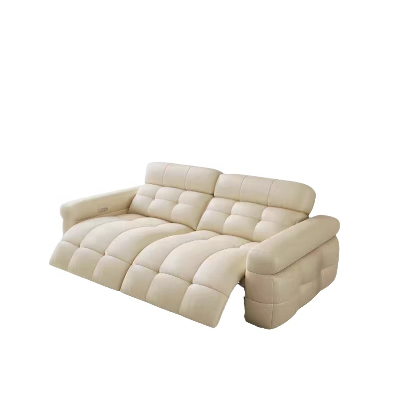 Home Cinema Chairs - Custom Electric Convertible Genuine Leather Home