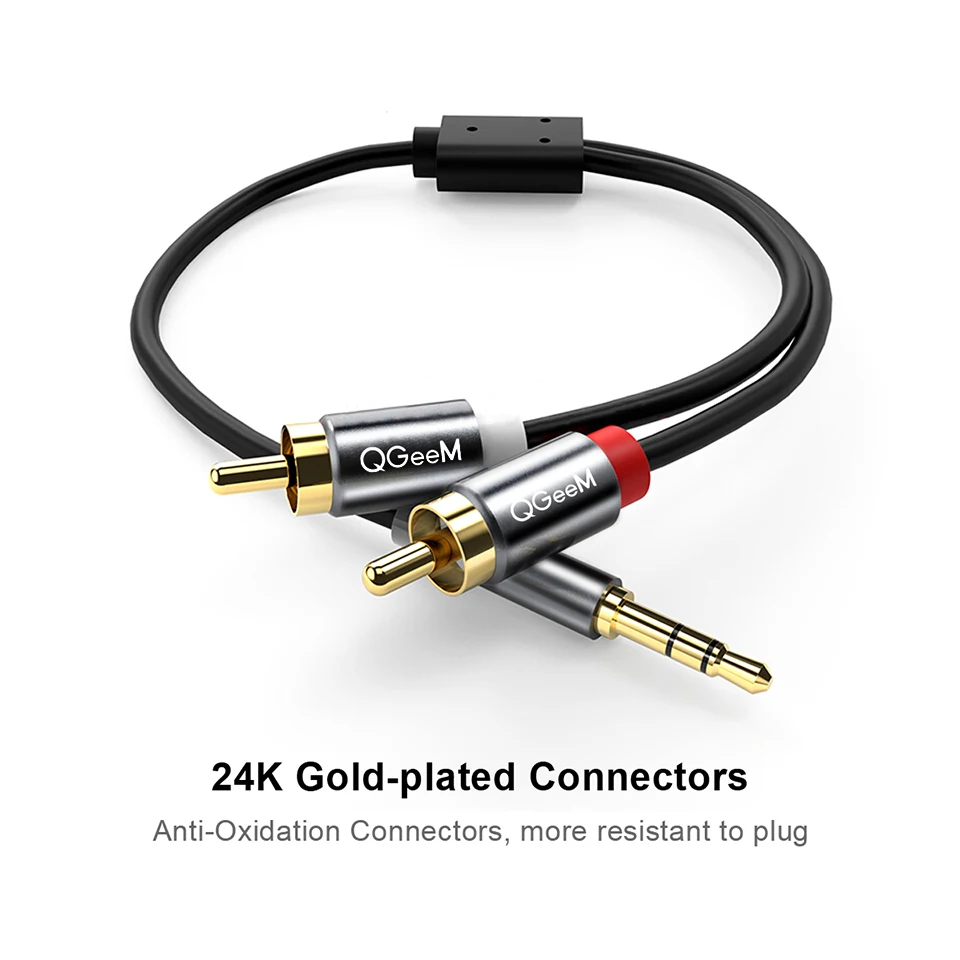 QGeeM RCA Cable 2RCA to 3.5 Au - Genius Home Cinema recension och pris