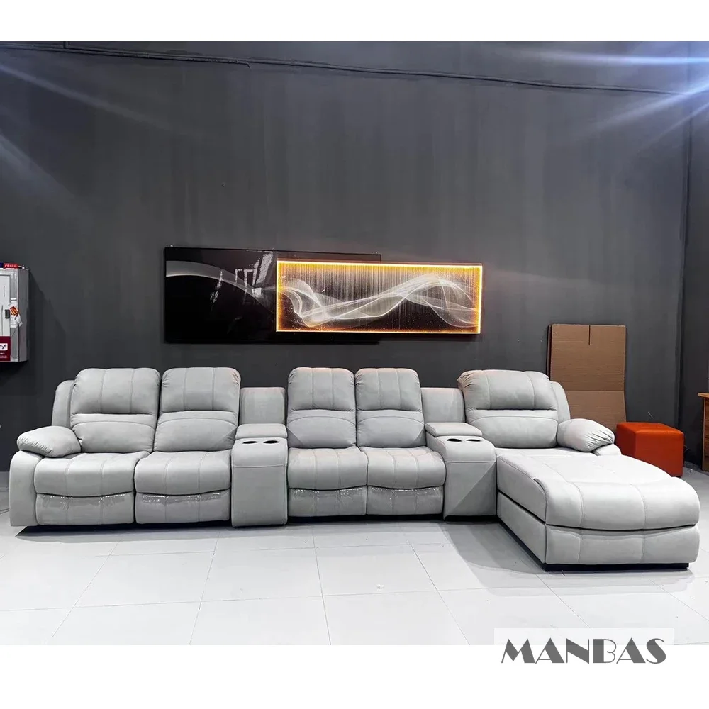 Genuine Leather Manual Electri - Home Cinema Couch recension och pris