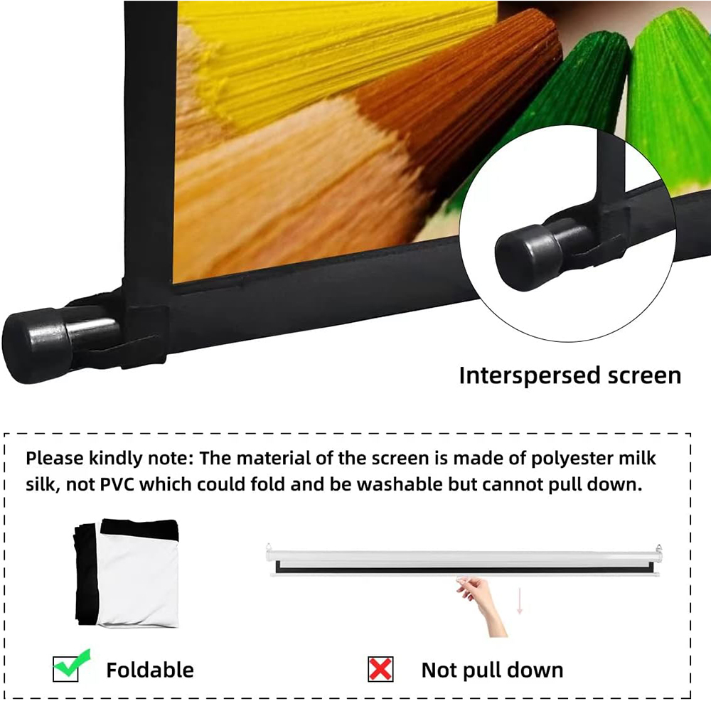 VEIDADZ Projector Screen With  - Home Cinema Blanc recension och pris