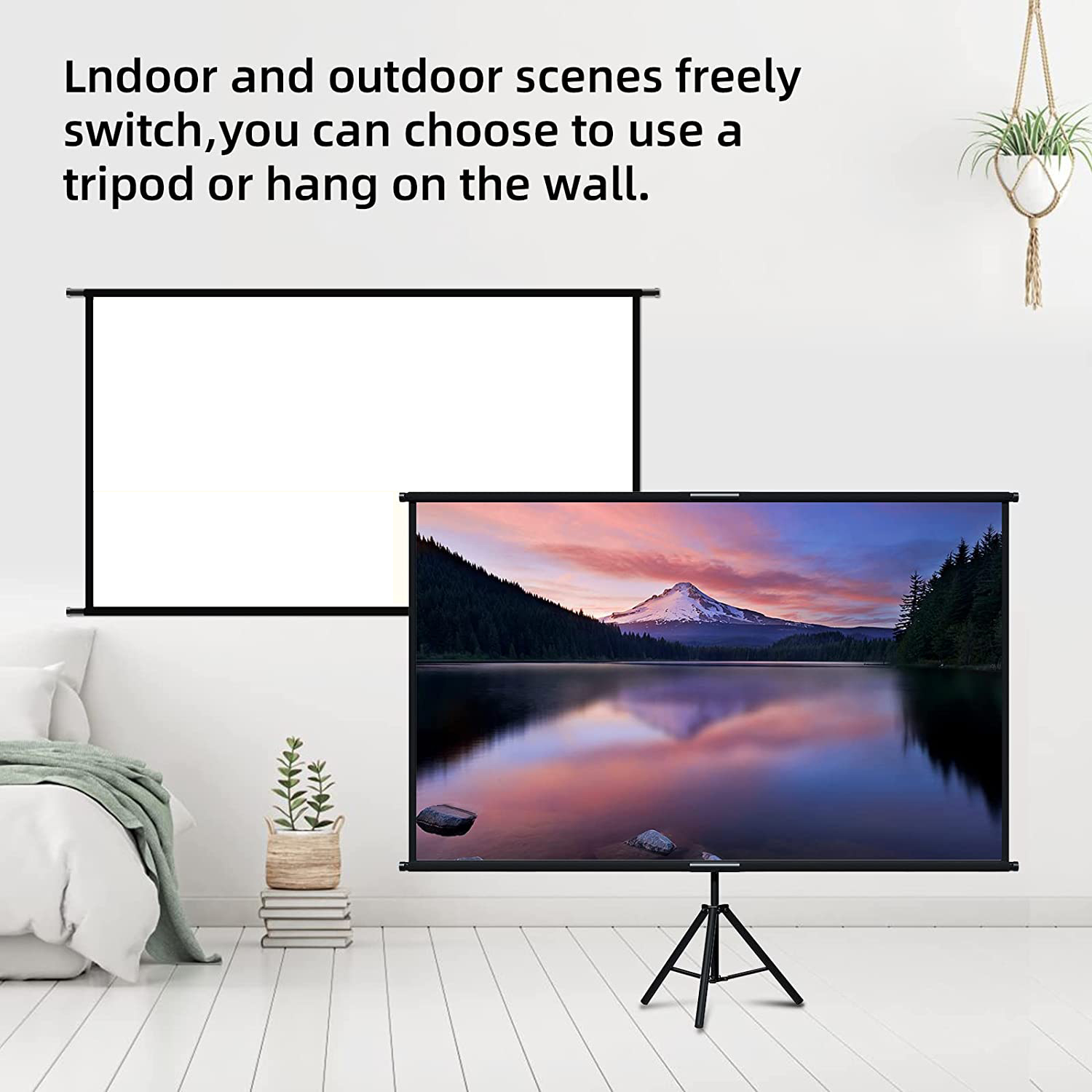 VEIDADZ Projector Screen With  - Home Cinema Blanc recension och pris