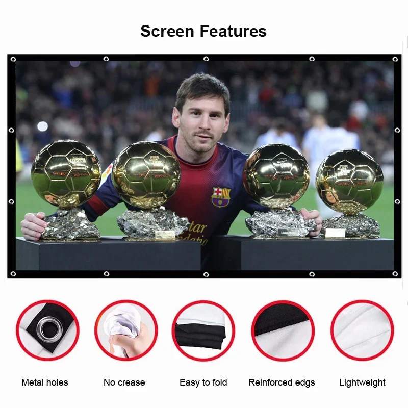 Yovanxer Portable Screen for P - Home Cinema Blanc recension och pris