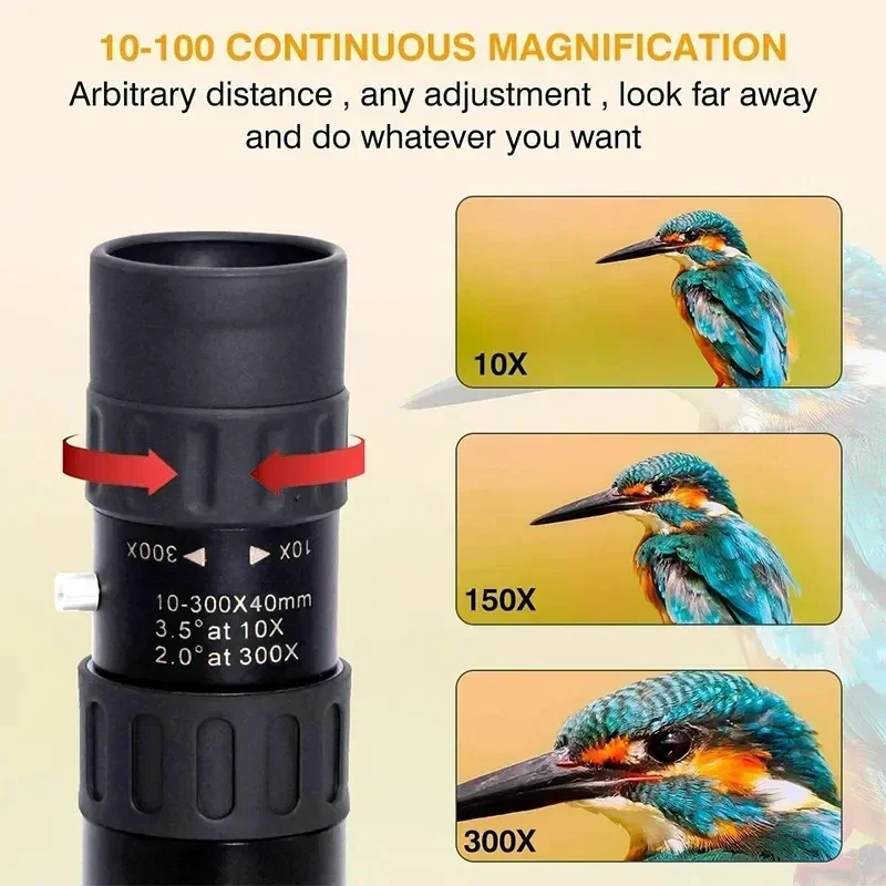 1Pc 10-300X Monocular Telescop - Home Cinema Center recension och pris