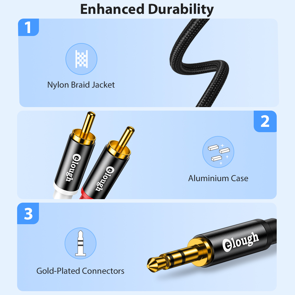 Elough RCA Cable AUX RCA Speak - Genius Home Cinema recension och pris