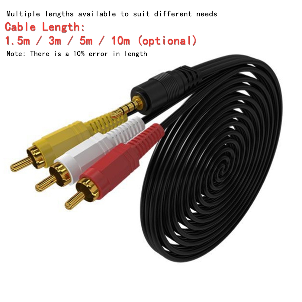 3.5mm to 3 RCA Audio Video Cab - Genius Home Cinema recension och pris
