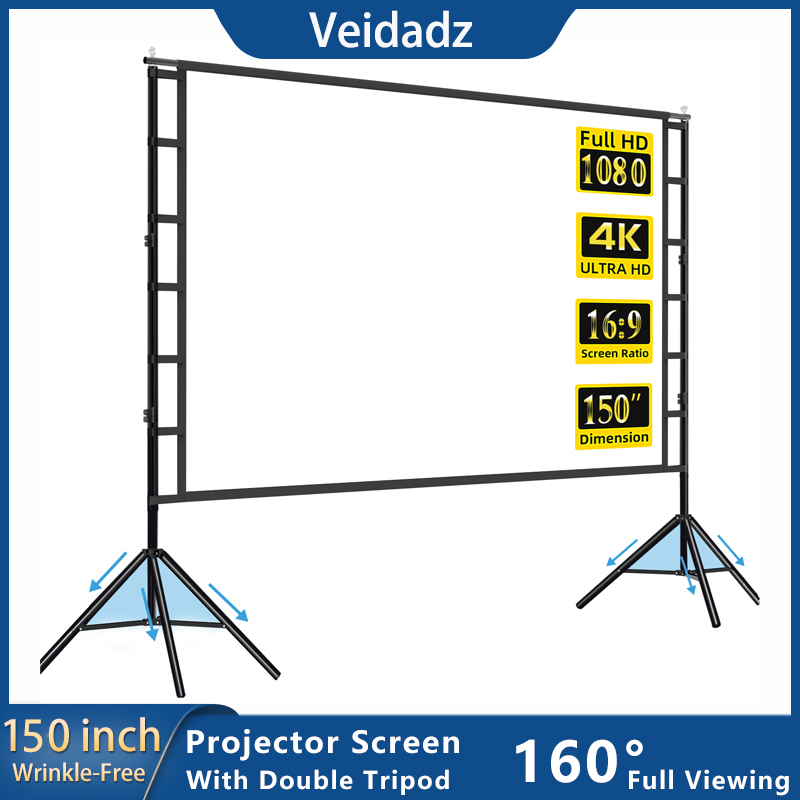 VEIDADZ Projector Screen With  - Home Cinema Blanc recension och pris