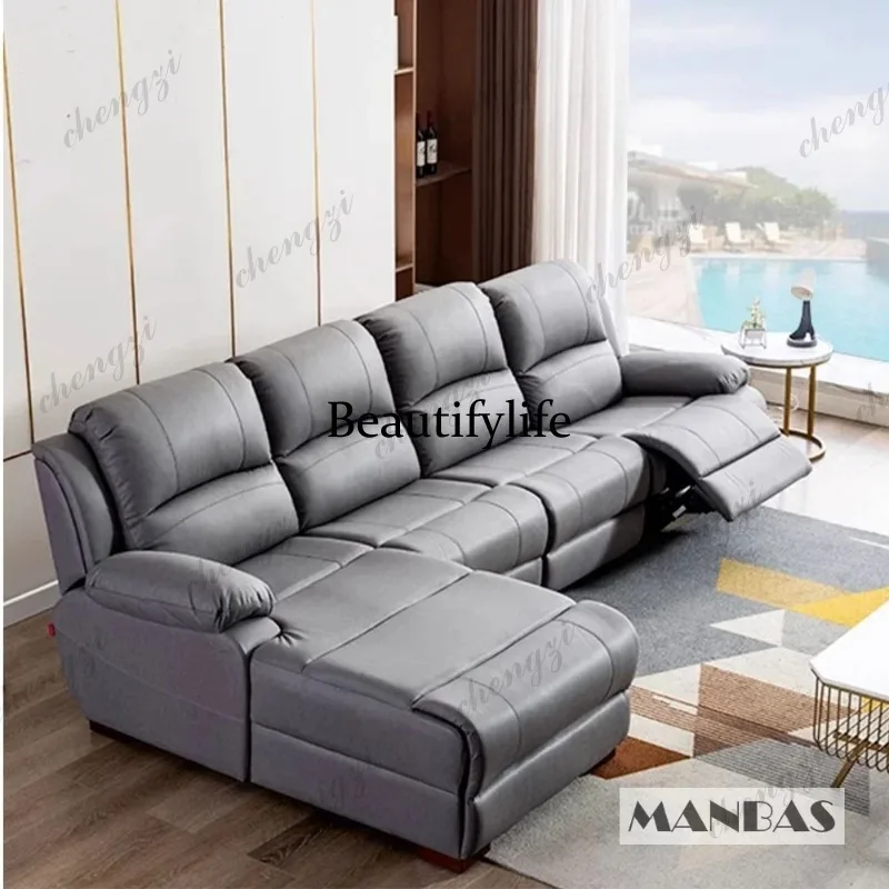 01A Leather Manual Electric Re - Home Cinema Couch recension och pris