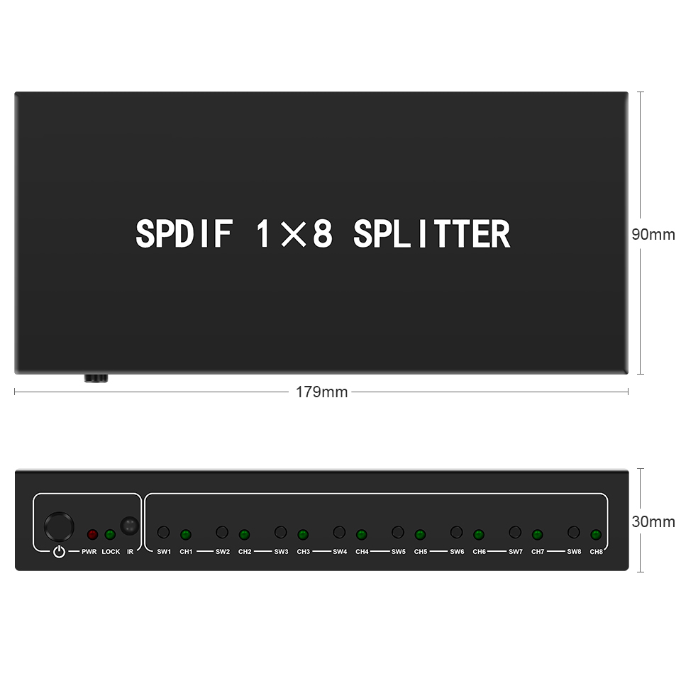 Optical Audio Splitter,1 in 8  - Genius Home Cinema recension och pris