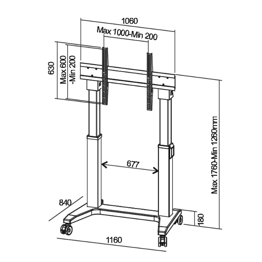 Motorized TV Floor Stand with  - Universal Remote Control recension och pris