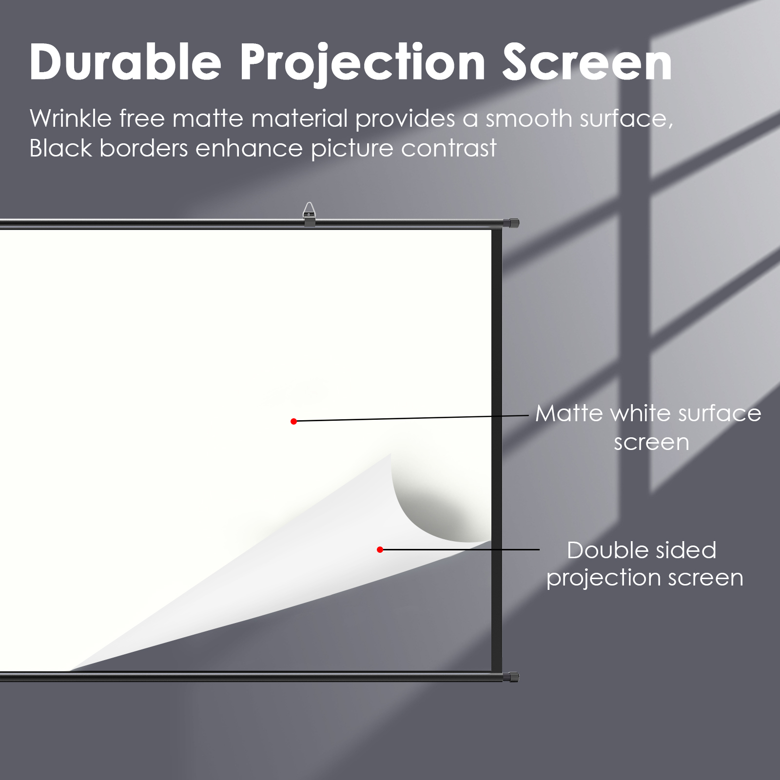 LEJIADA Wall Mounted Projector - Home Cinema Blanc recension och pris