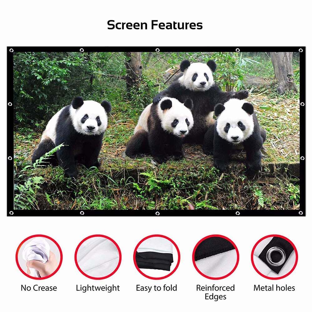 60 100 120 150Inch Simple Fold - Home Cinema Blanc recension och pris