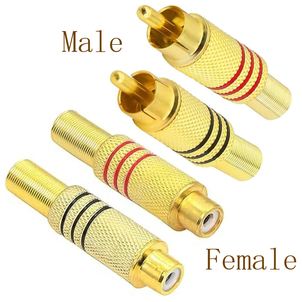 4PCS RCA Plug Gold Plated Sold - Genius Home Cinema recension och pris