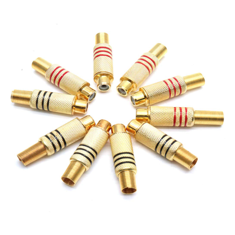 4PCS RCA Plug Gold Plated Sold - Genius Home Cinema recension och pris